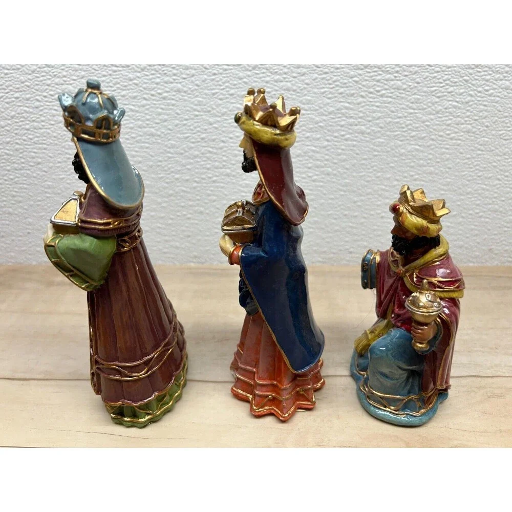 Vtg Greenbrier Int. Nativity Set Of 6 Resin Figurine
